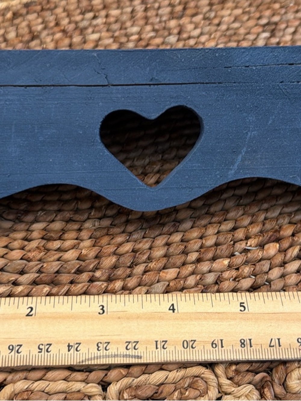 Cottagecore Handcrafted Home Wall Decor Heart Cutout - Blue